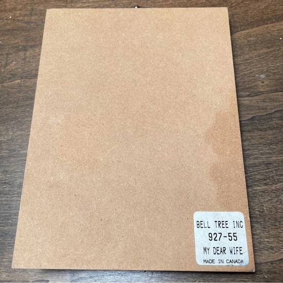 BELL TREE INC. MY DEAR WIFE PLAQUE - BROWN/GOLD (NEW WITH TAGS) - Picture 3 of 5